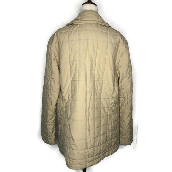 Beretta Sport Womens Quilted Coat Beige Thermore Insulated Cool Max Italy 12 - Picture 4 of 9